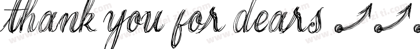 thank you for dears字体转换